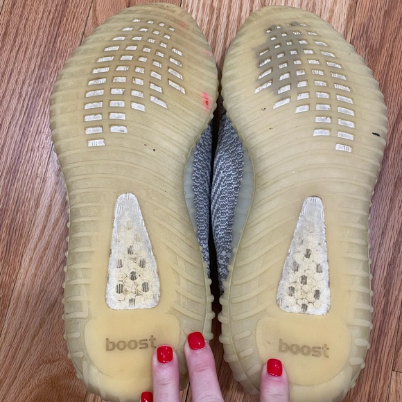 Yeezy Gray and Cream Sneakers - Picture 6 of 13